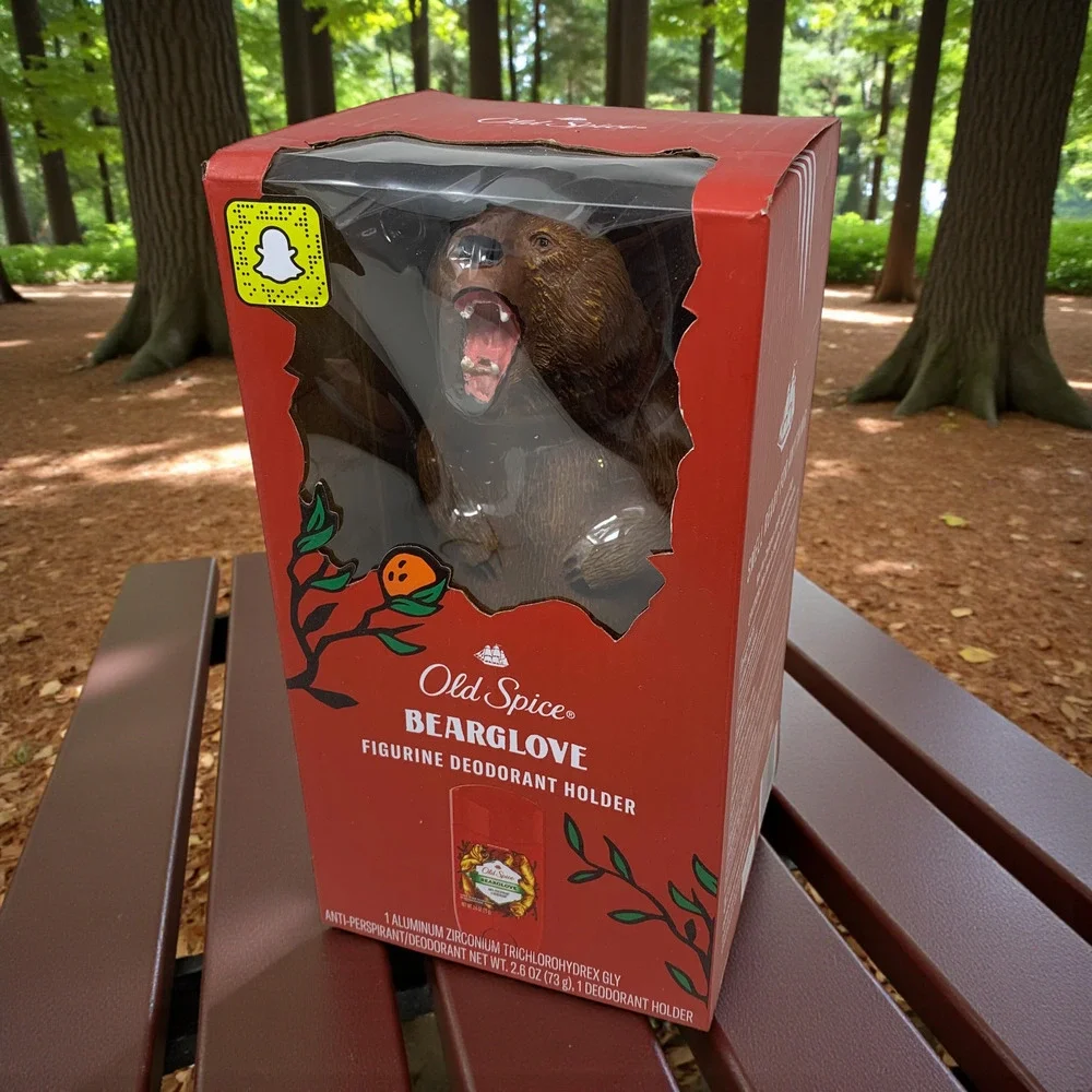 NEW Old Spice Bearglove Collectible Figurine Stick Deodorant Holder Sealed Box